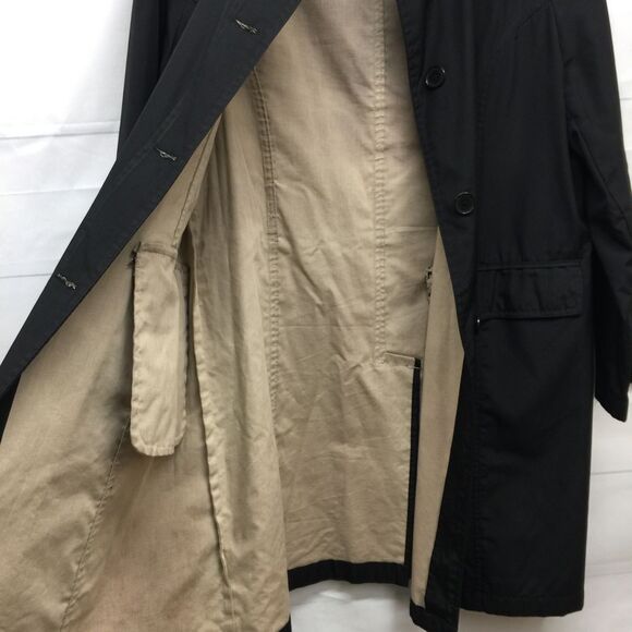 LARRY LEVINE SPORT Women's Black Water Resistant Tan Lined Coat Jacket L - Picture 4 of 13